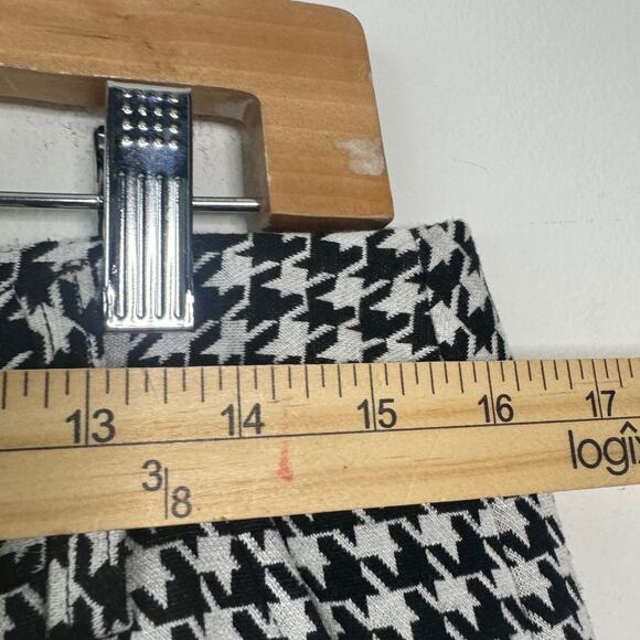 Cabi Pants Womens 12 Houndstooth Black White Wide Leg Career Office Work Trouser - Picture 11 of 12